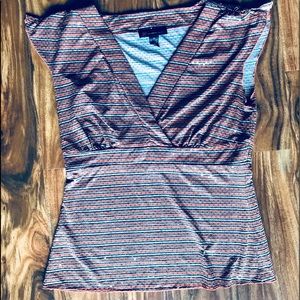 Multi colored faux sequined top.